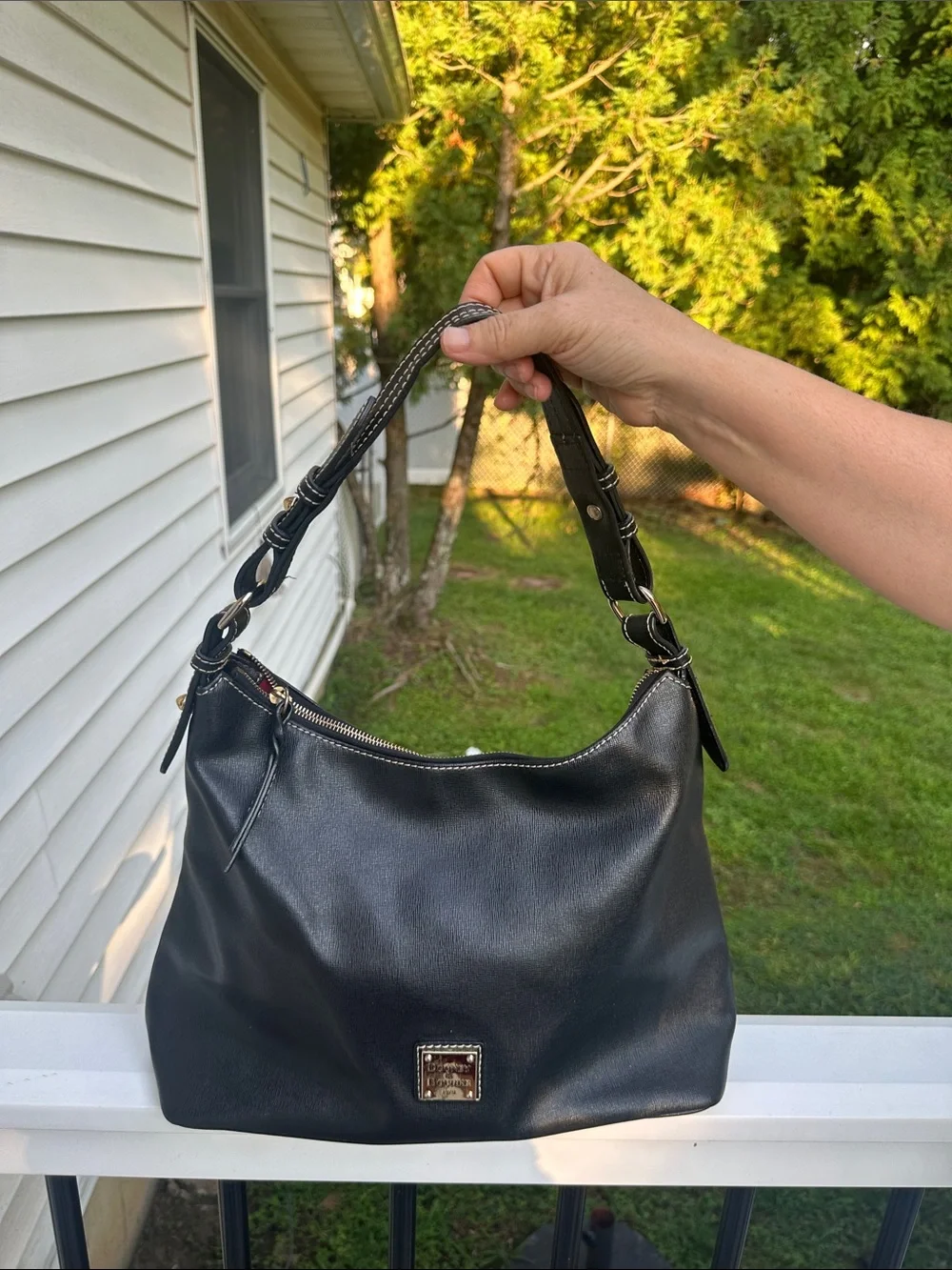 Dooney and Bourke Florentine Hobo Shoulder Bag Black
